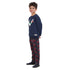Boys Winter pajama set Dark Blue deer Hoodie + Dark Blue x Red Checkered Pants